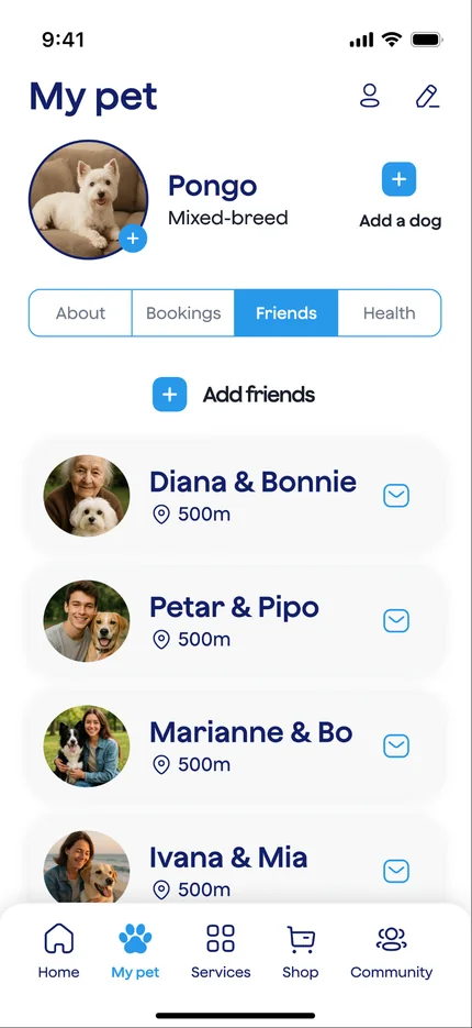 PEQuu community screen