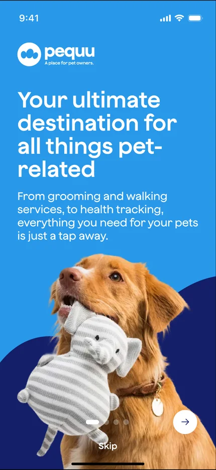 PEQuu onboarding screen